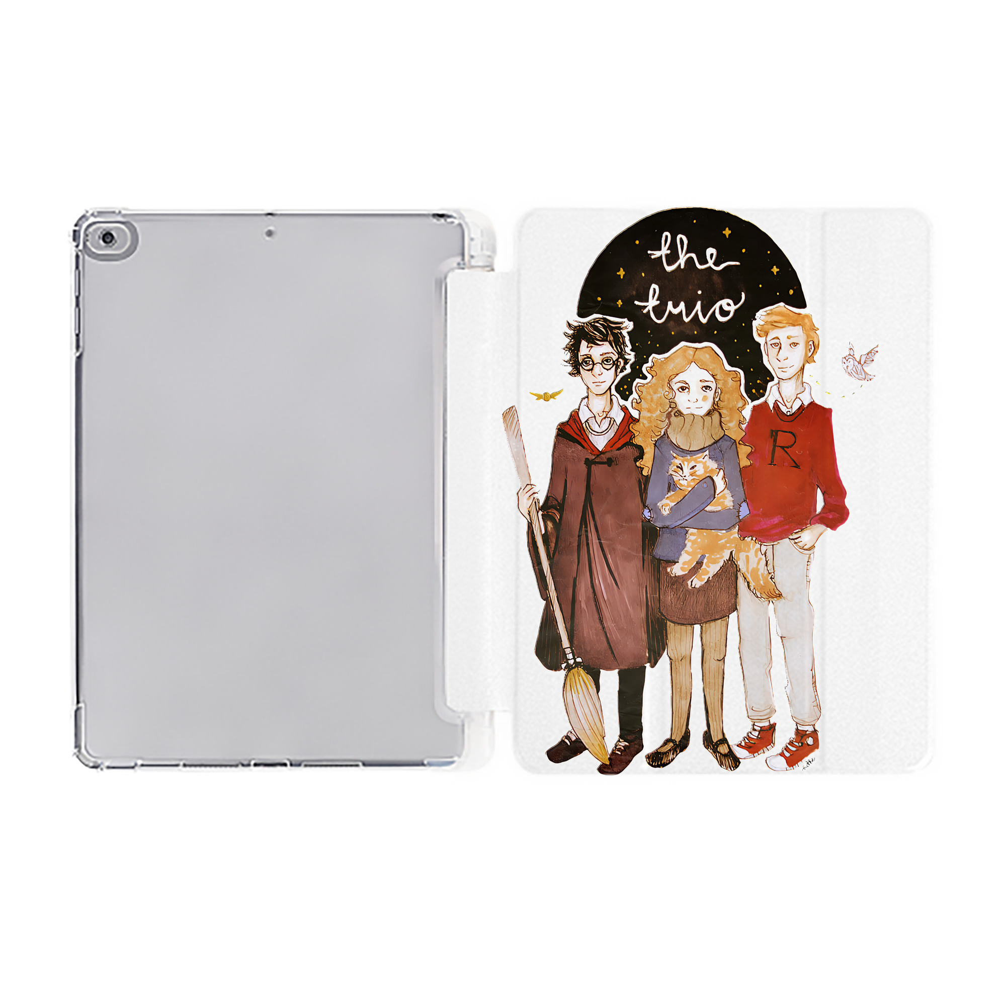 （画像用） Harry Potter ハリー・ポッターシリーズ IPad ケース ペン収納付き 三つ折りスタンド PUレザー×シリコン 対応機種9.5/10.5/10.9インチ